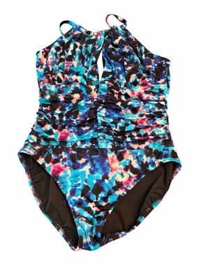 Women’s Slimming Magicsuit Plus sz16 Geometric Design